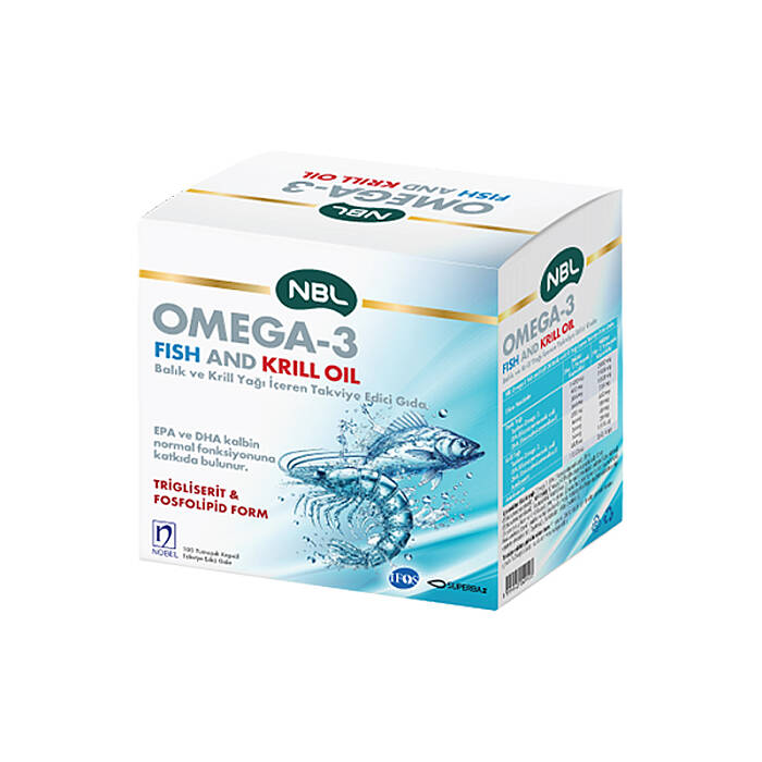 NBL Omega-3 Fish and Krill Oil 100 Kapsül - 1