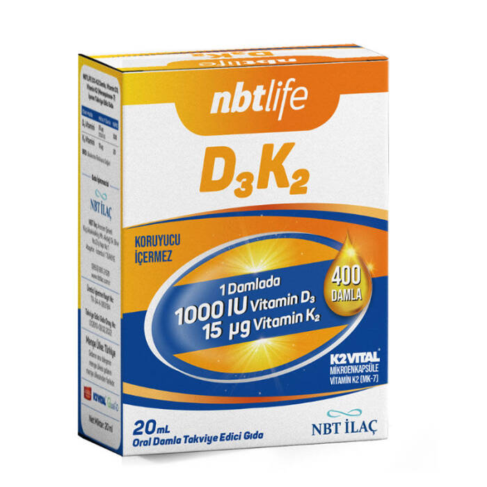 NBT Life D3K2 1000 IU Damla 20 ml - 1