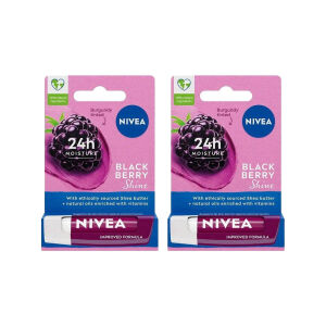 Nivea Blackberry Shine Böğürtlen Dudak Bakım Kremi 4.8 gr x 2 Adet - Nivea