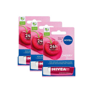 Nivea Cherry Shine Kiraz Dudak Bakım Kremi 4.8 gr x 3 Adet - Nivea