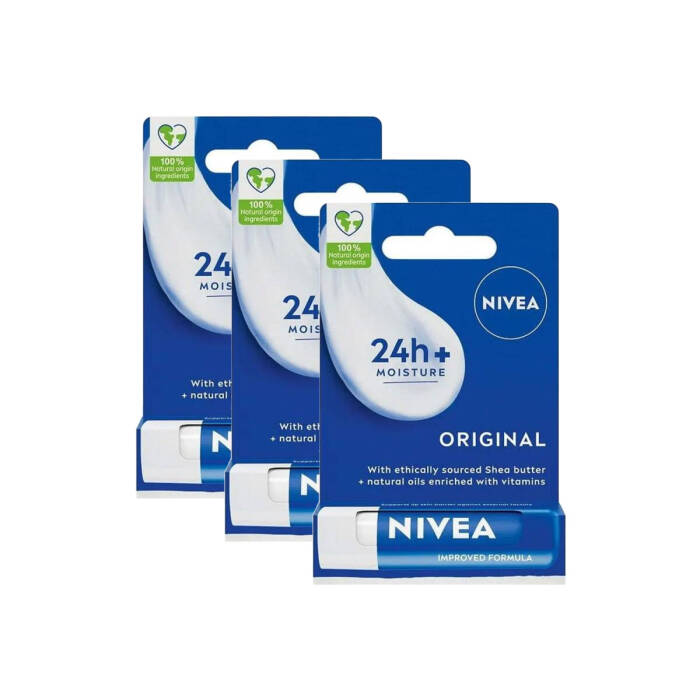 Nivea Original Dudak Bakım Kremi 4.8 gr x 3 Adet - 1