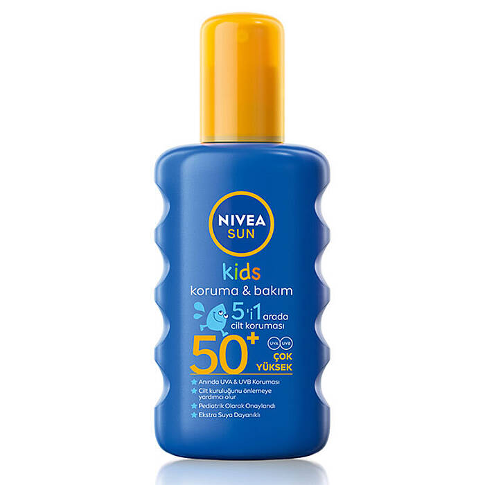 Nivea Sun Kids Koruma & Bakım Çocuklar İçin Çok Yüksek Güneş Koruyucu Sprey SPF50+ 200 ml - 1