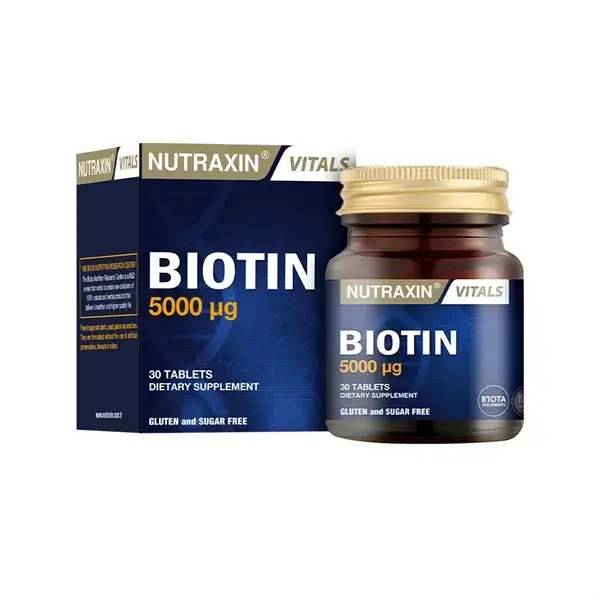 Nutraxin Biotin 5000 mg 30 Tablet x2 Adet - 5