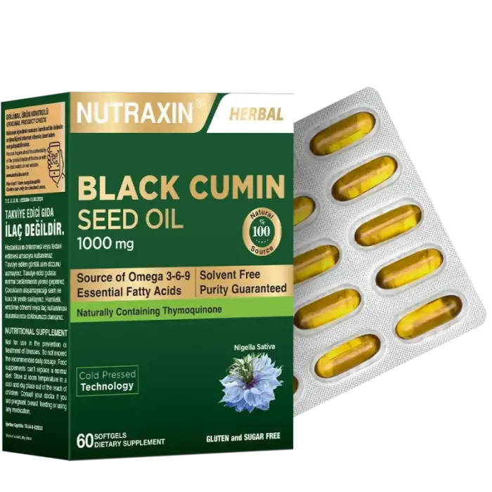 Nutraxin Çörek Otu Yağı 1000 mg 60 Kapsül - 2