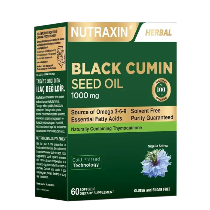 Nutraxin Çörek Otu Yağı 1000 mg 60 Kapsül - 1