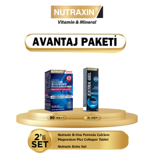 Nutraxin Extra Gel Aromatik Yağlar İçeren Masaj Jeli 100 ml + Nutraxin B-One Formula 90 Tablet - Nutraxin