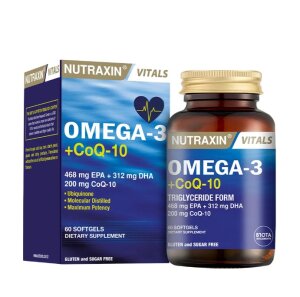 Nutraxin Vitals Omega-3 + Co-Q10 60 Softgel - Nutraxin