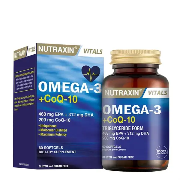 Nutraxin Vitals Omega-3 + Co-Q10 60 Softgel - 1