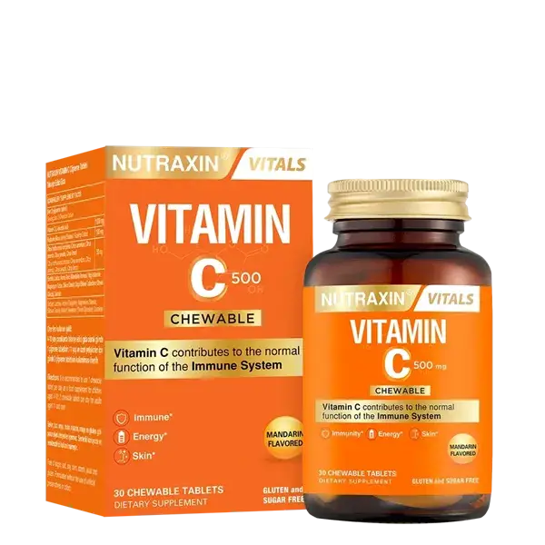 Nutraxin Vitamin C 500 mg 30 Çiğneme Tableti - 1