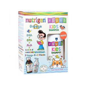Nutrigen Omega 3 Şurup Portakal Aromalı 200 ml + Aquas Kids Şampuan 250 ml Hediyeli - Nutrigen