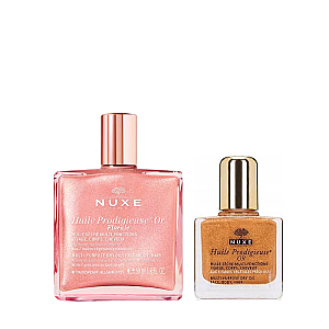 Nuxe Çok Amaçlı Altın Parıltılı Çiçeksi Kuru Yağ 50 ml Işıltılı Kuru Yağ 10 ml Hediye - Nuxe