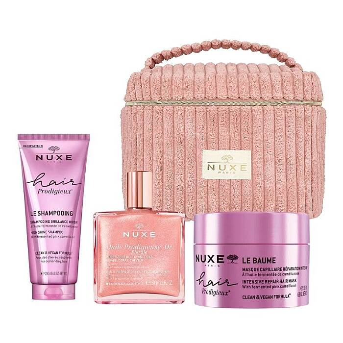 Nuxe Hair Prodigieux Yoğun Parlaklık Veren Şampuan & Saç Maskesi & Çiçeksi Kuru Yağ Set - 2