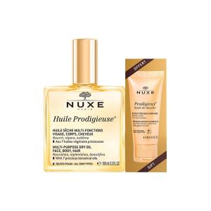 Nuxe Huile Prodigieuse Çok Amaçlı Kuru Yağ 100 ml + Prodigieux Duş Yağı 30 ml - Nuxe