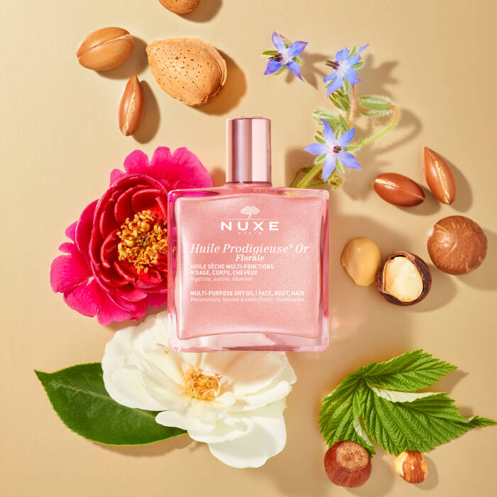 Nuxe Huile Prodigieuse Or Florale Pembe Parıltılı Çok Amaçlı Kuru Yağ 50 ml - 2