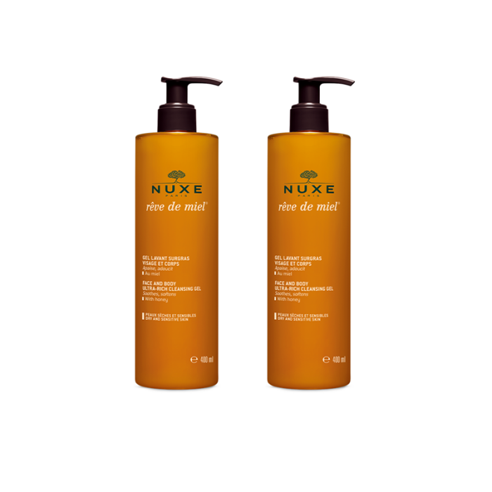 Nuxe Reve De Miel Hassas Yüz ve Vücut Yıkama Jeli 400 ml x 2 Adet - 1