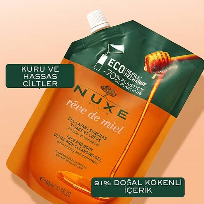 Nuxe Reve de Miel Yüz ve Vücut Temizleme Jeli 400 ml - Refill - 2
