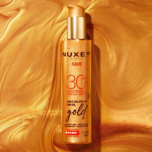 Nuxe Sun Altın Işıltılı Bronzlaştırıcı ve Koruyucu Yağ SPF30 150 ml - 2