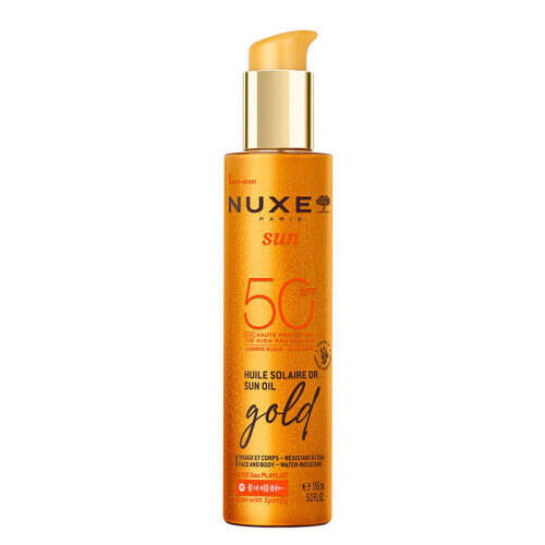 Nuxe Sun Altın Işıltılı Bronzlaştırıcı ve Koruyucu Yağ SPF50 150 ml - 1