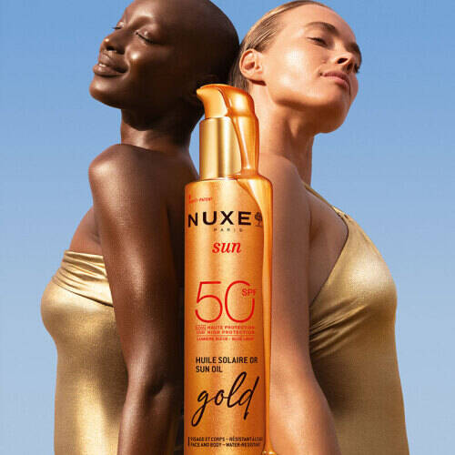 Nuxe Sun Altın Işıltılı Bronzlaştırıcı ve Koruyucu Yağ SPF50 150 ml - 2