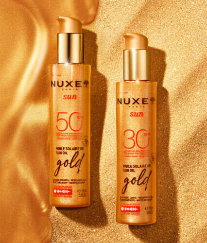 Nuxe Sun Altın Işıltılı Bronzlaştırıcı ve Koruyucu Yağ SPF50 150 ml - 3