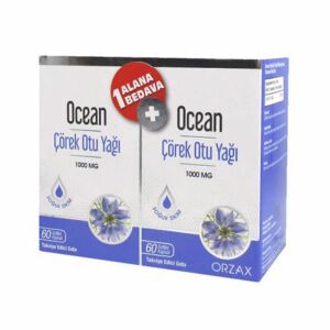 Orzax Ocean Çörek Otu Yağı 1000 mg 2 x 60 Kapsül - Orzax