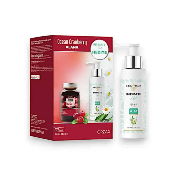 Orzax Ocean Cranberry Ekstresi 30 Kapsül + Neutracy Intimate Gel 100 ml Hediyeli - 1