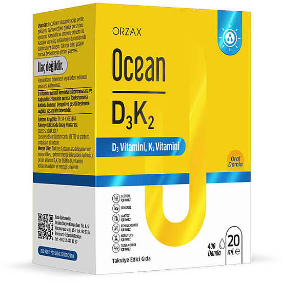 Orzax Ocean D3K2 Damla 20 ml - 1