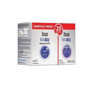 Orzax Ocean ExtraMag 30 Saşe + Orzax Ocean Extramag Threog 60 Tablet - Orzax