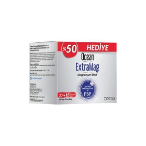 Orzax Ocean ExtraMag Magnezyum Sitrat Efervesan 30 Saşe + 15 Saşe - Orzax