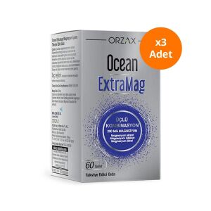 Orzax Ocean ExtraMag Üçlü Magnezyum Kombinasyonu 60 Tablet x3 Adet - Orzax