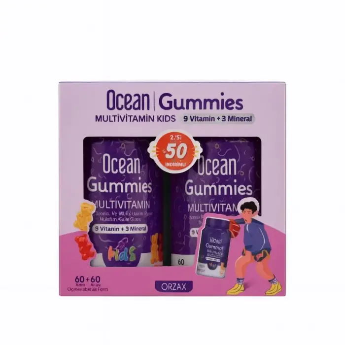 Orzax Ocean Gummies Multivitamin Kids 60 Adet Set | 2.si %50 İndirimli - 1