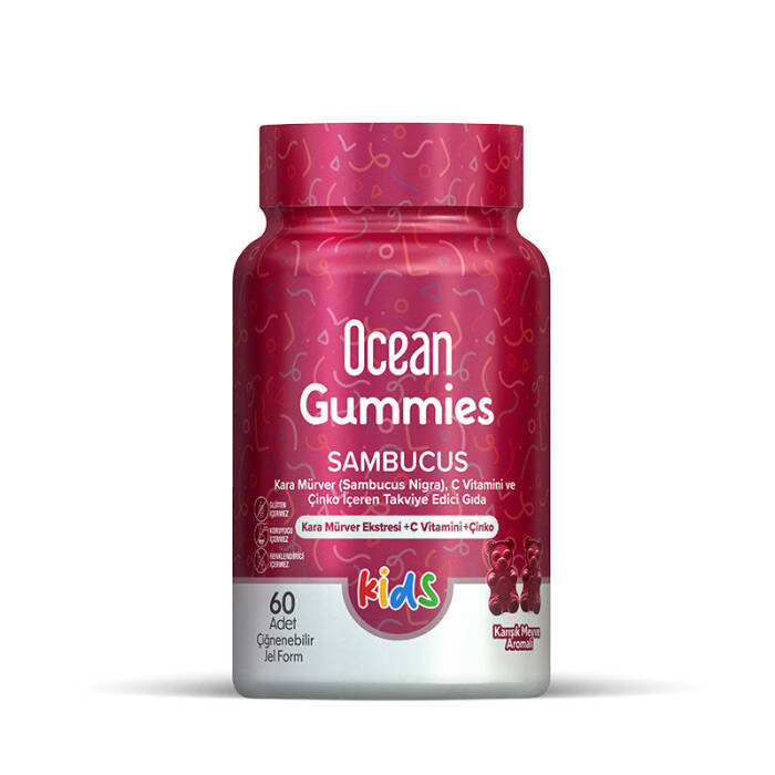 Orzax Ocean Gummies Sambucus 60 Adet Çiğnenebilir Jel Form - 1