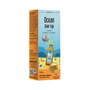 Orzax Ocean Omega 3 Portakal Aromalı Balık Yağı Şurubu 150 ml - Orzax