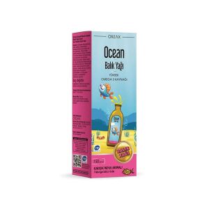 Orzax Ocean Tutti Frutti Karışık Meyve Aromalı Balık Yağı Şurup 150 ml - Orzax