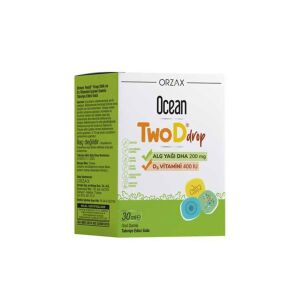 Orzax Ocean TwoD Drop Damla Alg Yağı DHA ve Vitamin D3 30 ml - Orzax