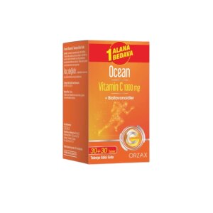 Orzax Ocean Vitamin C 1000 mg 30 + 30 Tablet - 1 Alana 1 Bedava - Orzax