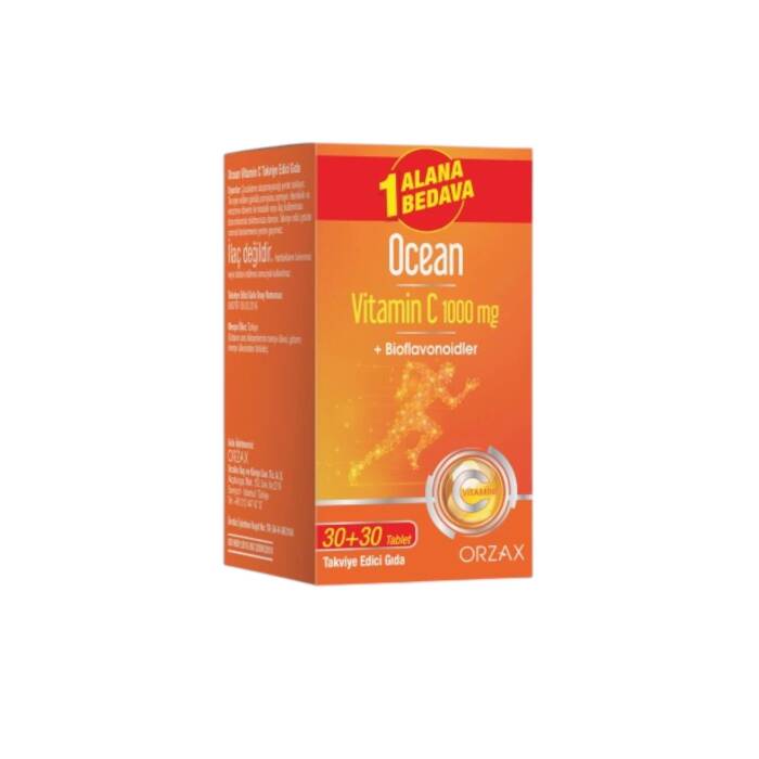 Orzax Ocean Vitamin C 1000 mg 30 + 30 Tablet - 1 Alana 1 Bedava - 1