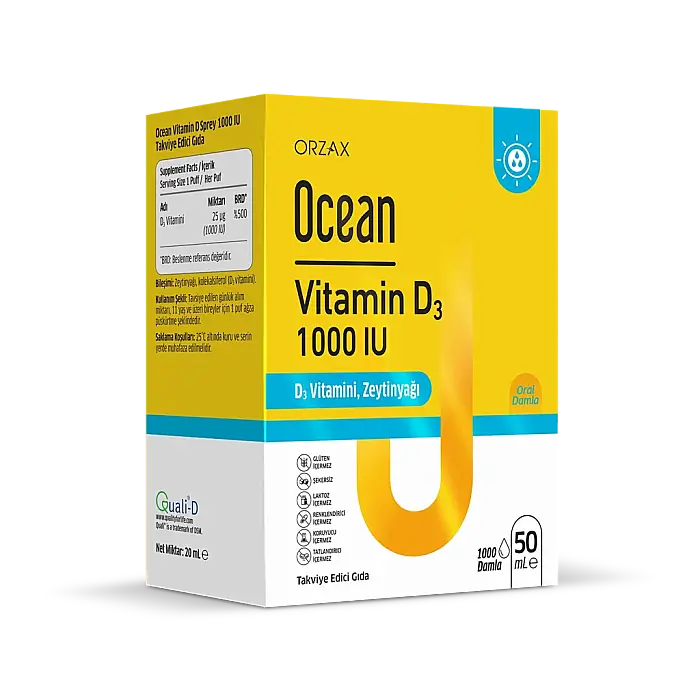 Orzax Ocean Vitamin D3 1000 IU Damla 50 ml - 1