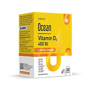 Orzax Ocean Vitamin D3 400 IU Oral Sprey 20 ml - Orzax