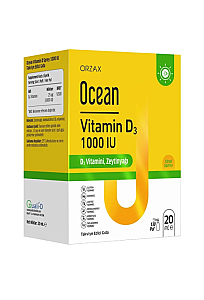 Orzax Ocean Vitamin D3 1000 IU Sprey 20 ml - Orzax