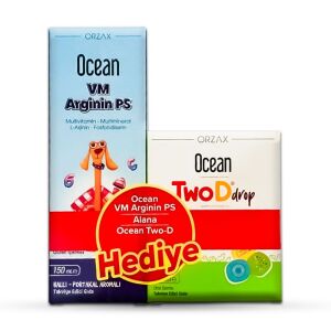 Orzax Ocean VM Arginin PS Şurup 150 ml + Orzax Ocean TwoD Drop Damla 30 ml Hediye - Orzax