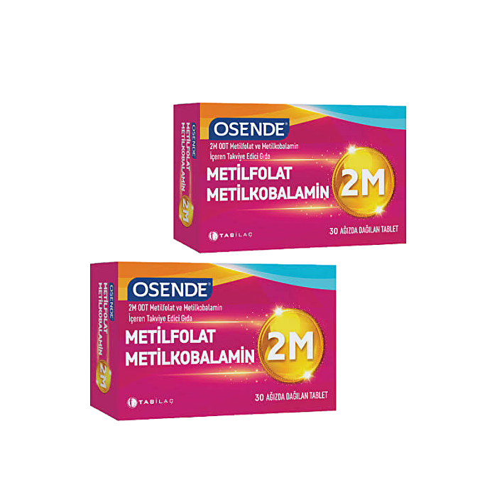 Osende 2M ODT Metilfolat & Metilkobalamin 30 Tablet - 2'li Avantajlı Paket - 1