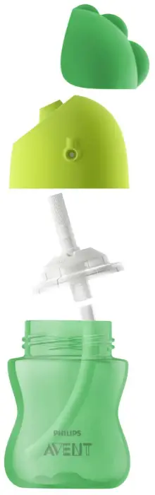 Philips Avent Desenli Pipetli Bardak 300 ml - Yeşil - 3
