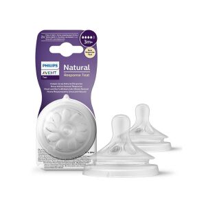 Philips Avent Natural Response Doğal Tepkili Biberon Emziği 4 Numara 3 Ay+ 2'li - Philips Avent
