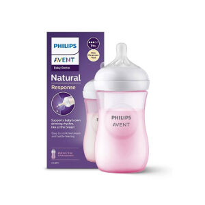 Philips Avent Natural Response Doğal Tepkili PP Biberon Pembe 1 Ay+ 260 ml - Philips Avent