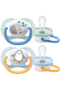 Philips Avent Ultra Air Animals Emzik 0-6 Ay 2'li (Hayvan Desenli/Mavi ve Turuncu) - 3