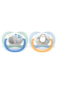 Philips Avent Ultra Air Animals Emzik 0-6 Ay 2'li (Hayvan Desenli/Mavi ve Turuncu) - 4
