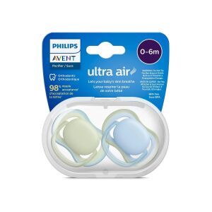 Philips Avent Ultra Air Emzik 0-6 Ay 2'li (Sarı ve Mavi) - Philips Avent