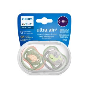 Philips Avent Ultra Air Emzik 6-18 Ay 2'li (Gri ve Yeşil Desenli) - Philips Avent