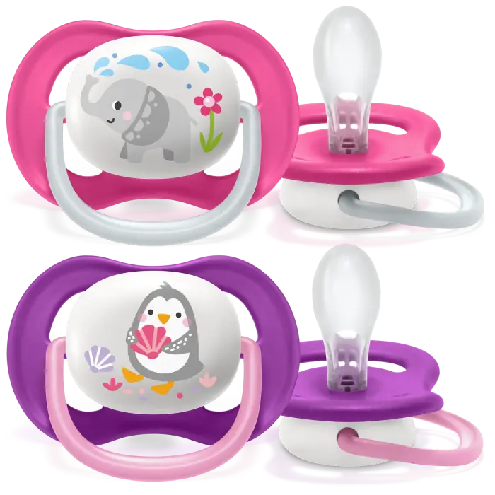 Philips Avent Ultra Air Emzik 6-18 Ay 2'li (Pembe ve Mor Desenli) - 2